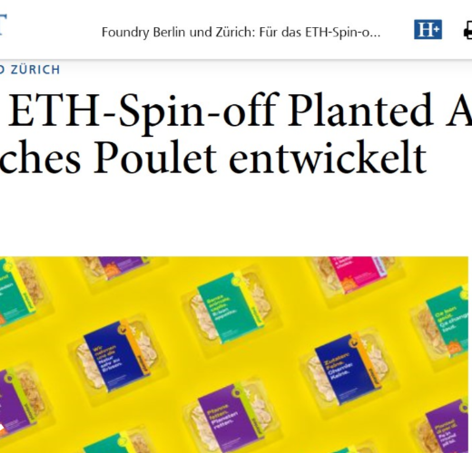 ETH spin-off Planted develops launch of vegetarian chicken